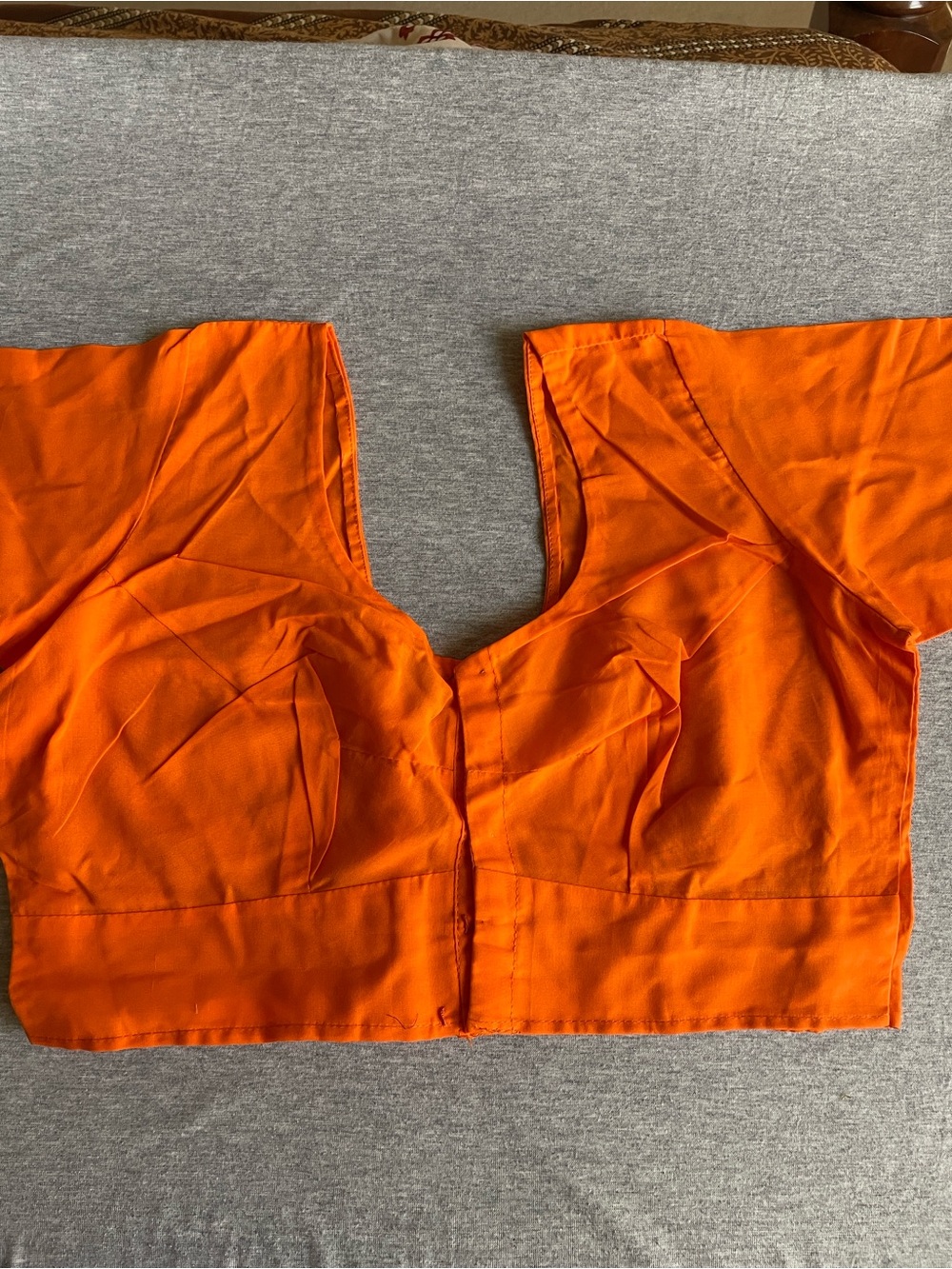 Women's Orange Saree Blouse
